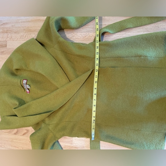 Beyond Threads chartreuse felted alpaca wool wrap coat extra small - Picture 10 of 11